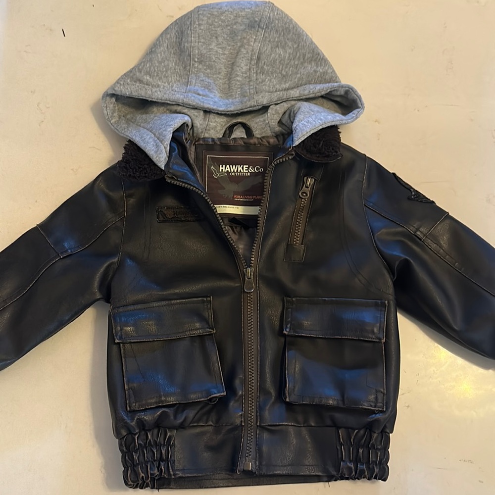 Hawke Outfitter kids faux leather jacket- 3T
